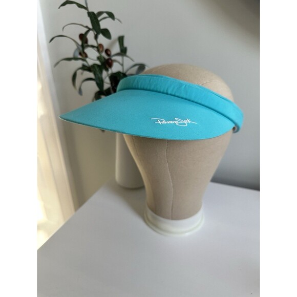 Panama Jack Accessories - Vintage Rare Panama Jack Exclusiva Sun Visor Hat Teal Logo Retro Beach One Size